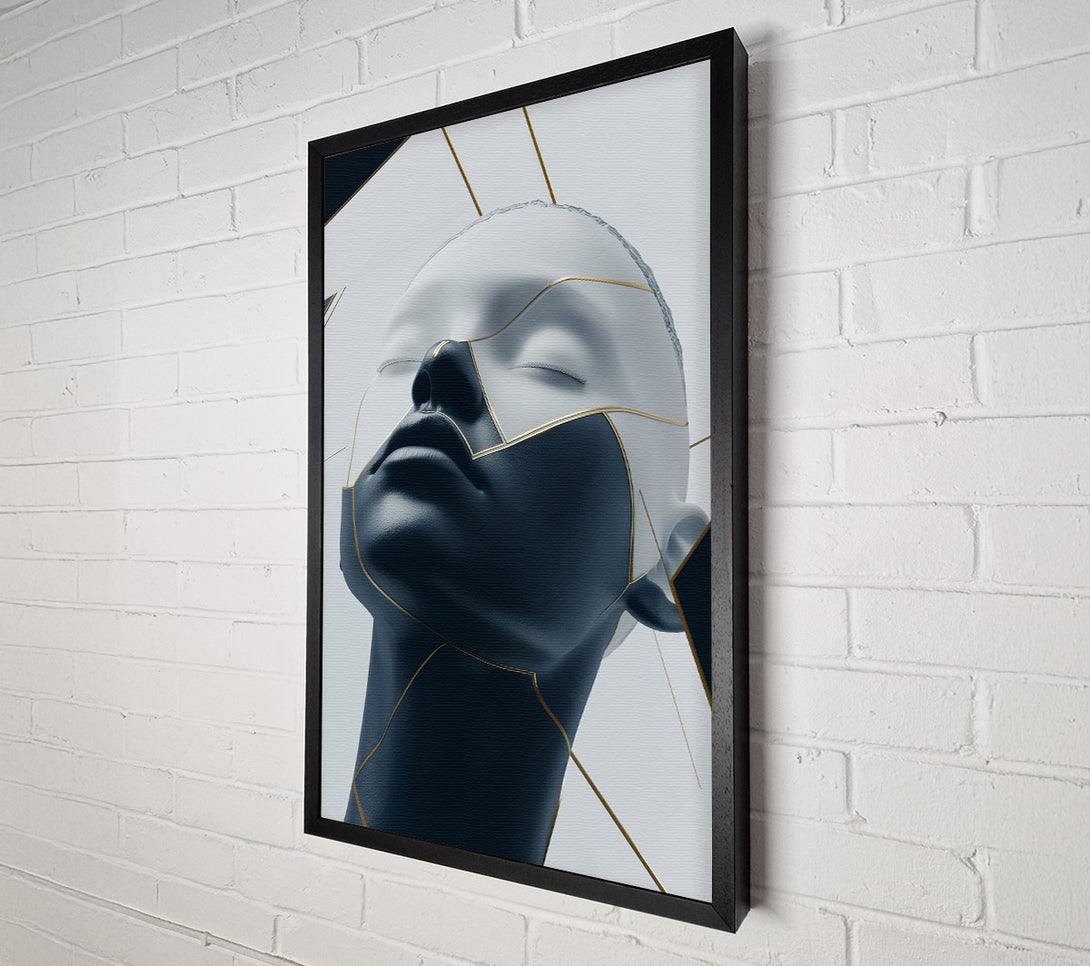  A Canvas Print of Black And Gold Woman Modern Canvas Art
