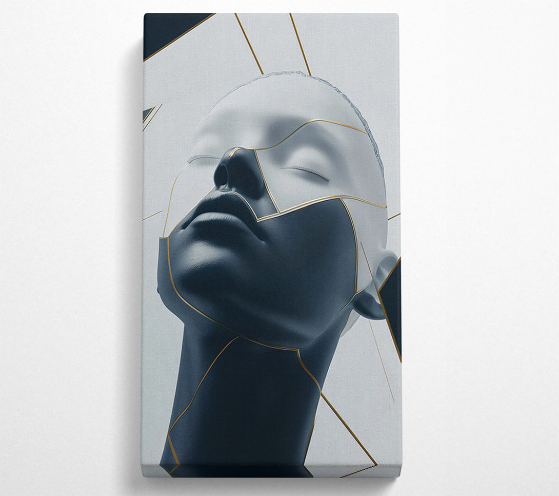  A Canvas Print of Black And Gold Woman Modern Canvas Art