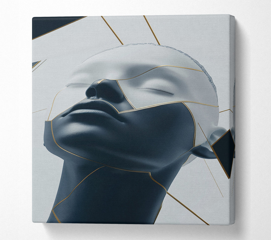  A Canvas Print of Black And Gold Woman Modern Canvas Art