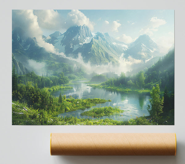 Azure Mountain Mist Print