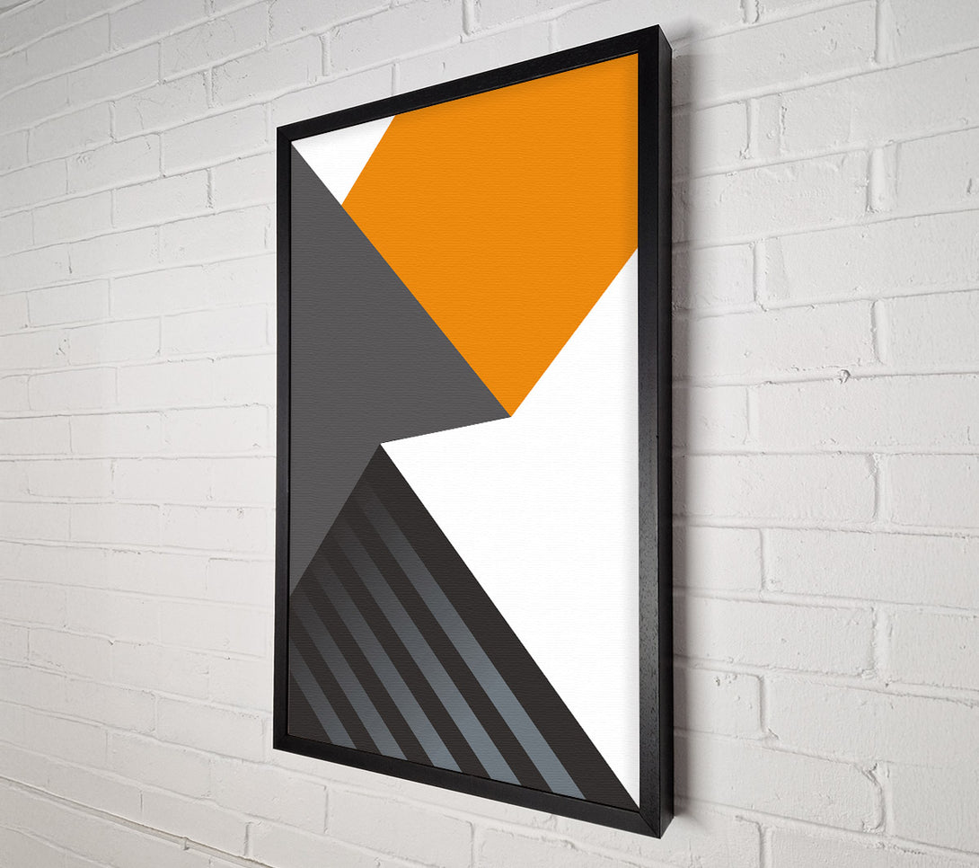  A Canvas Print of Black And Grey Shapes Canvas Wall Art