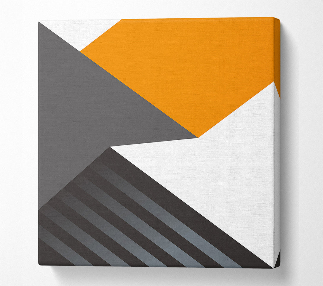  A Canvas Print of Black And Grey Shapes Canvas Wall Art
