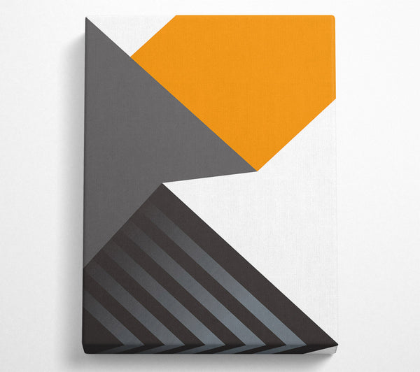  A Canvas Print of Black And Grey Shapes Canvas Wall Art