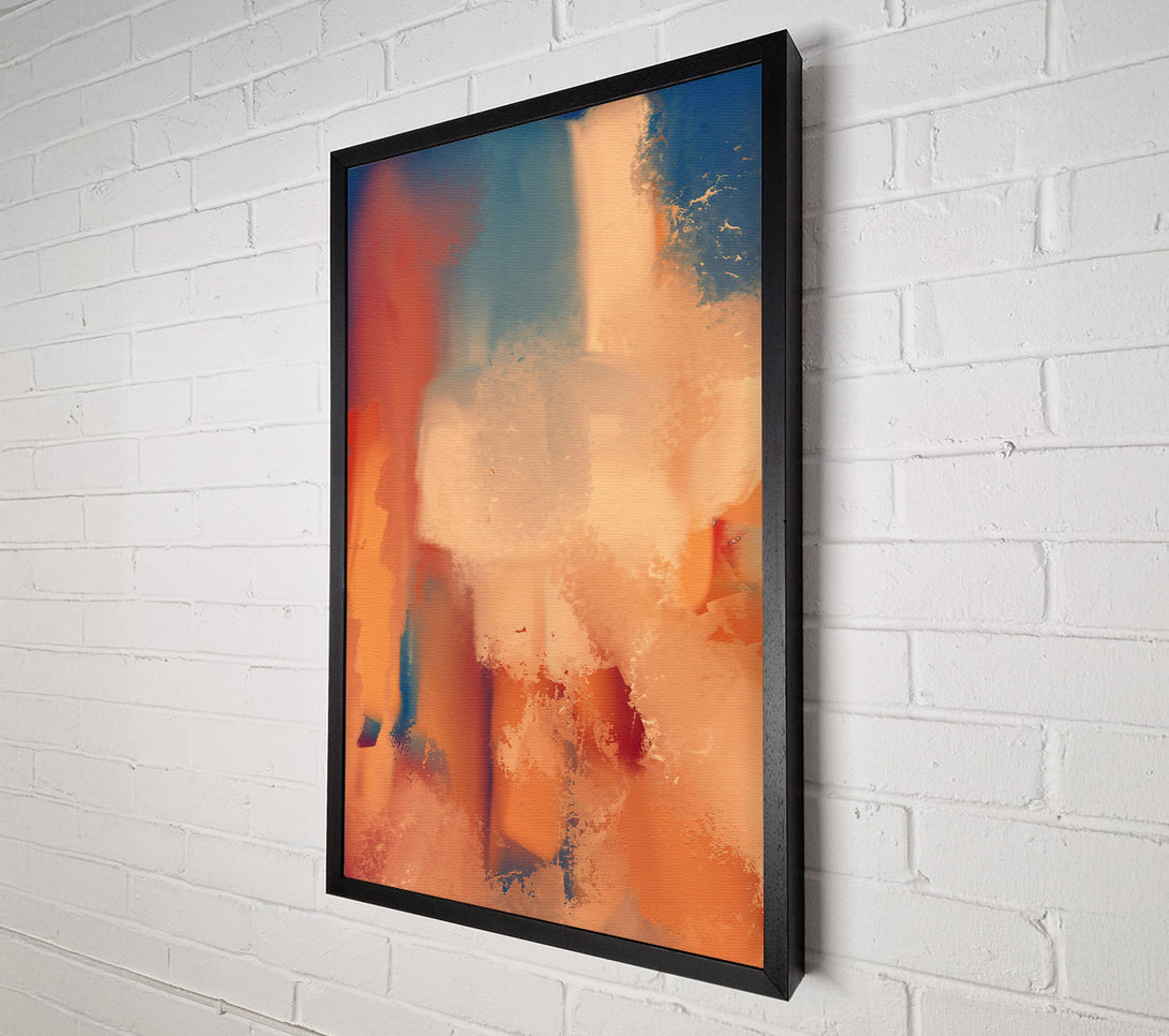  A Canvas Print of Peach Abstract Hues Canvas Art