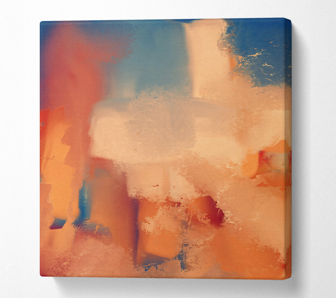  A Canvas Print of Peach Abstract Hues Canvas Art