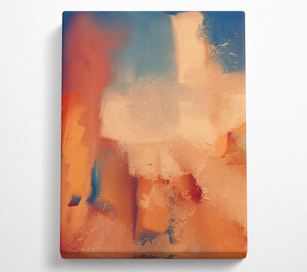  A Canvas Print of Peach Abstract Hues Canvas Art