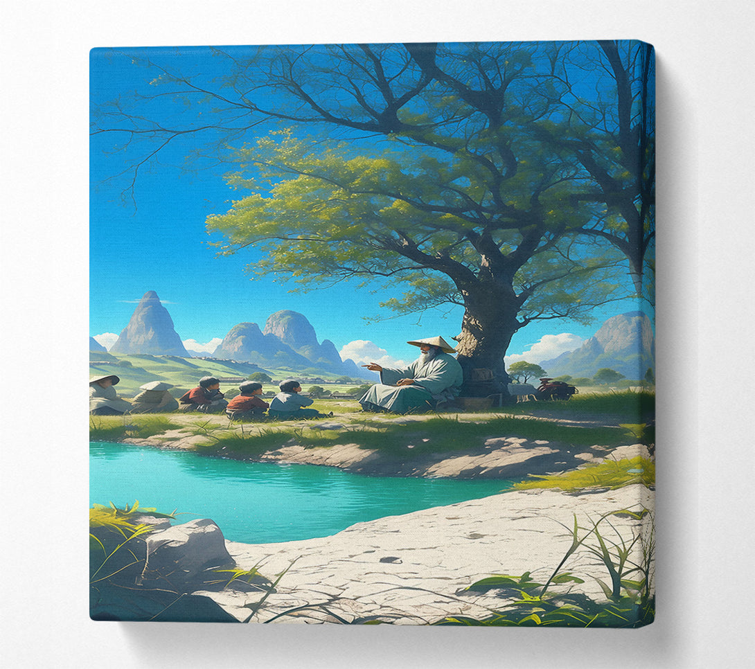  A Canvas Print of Teal Valley Lessons Canvas Wall Art