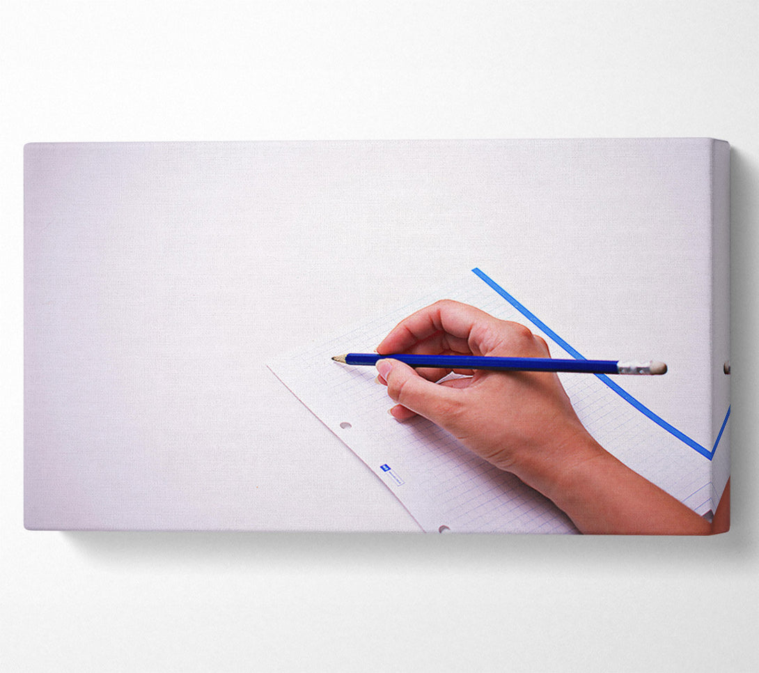  A Canvas Print of The Blue Pencil Stroke Canvas Wall Art