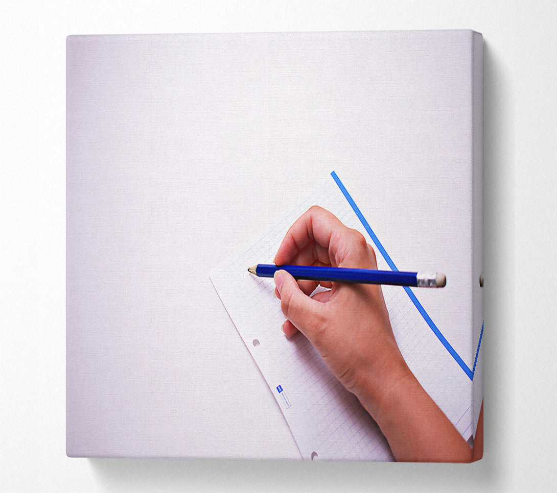  A Canvas Print of The Blue Pencil Stroke Canvas Wall Art