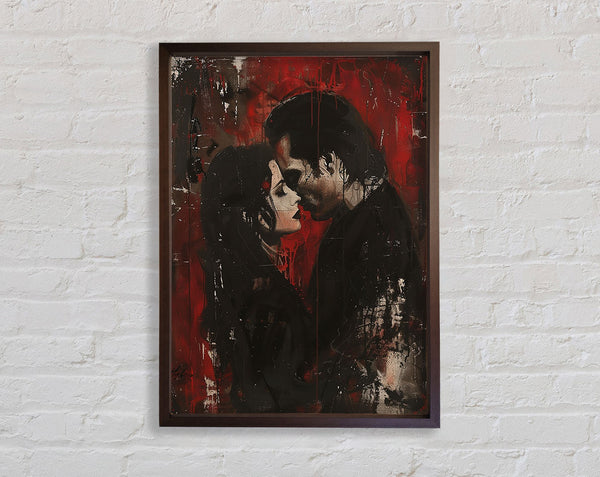 Walnut And Red Romance Framed Print