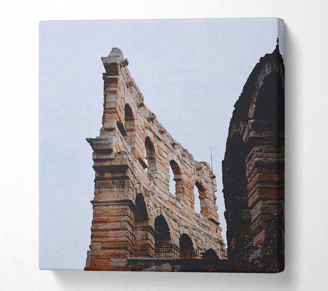  A Canvas Print of Orange Stone Arches Canvas Print