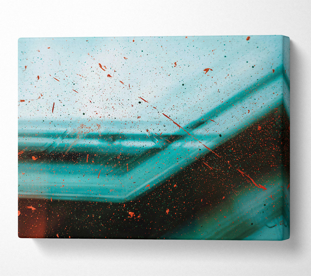  A Canvas Print of Teal Splashes Of Color Canvas Wall Art
