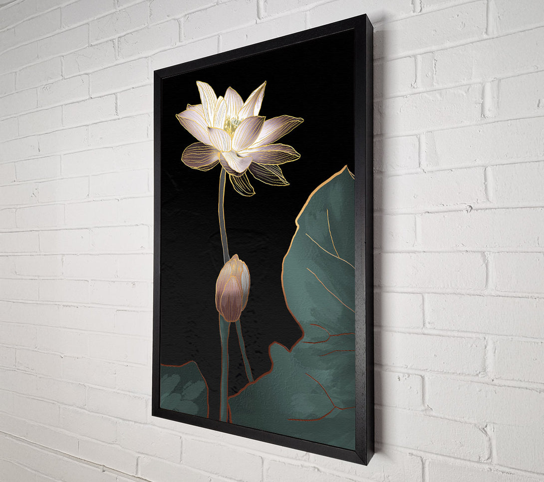  A Canvas Print of Black And Turquoise Canvas Art