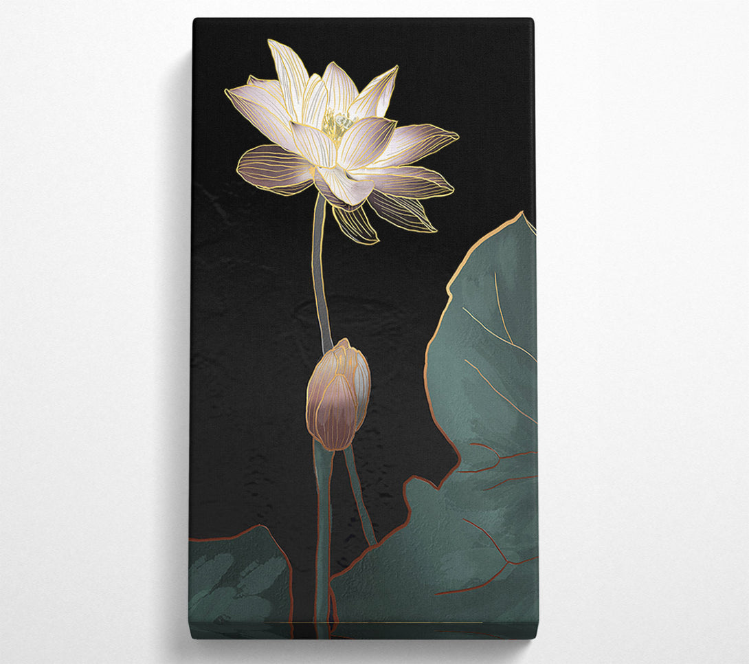  A Canvas Print of Black And Turquoise Canvas Art