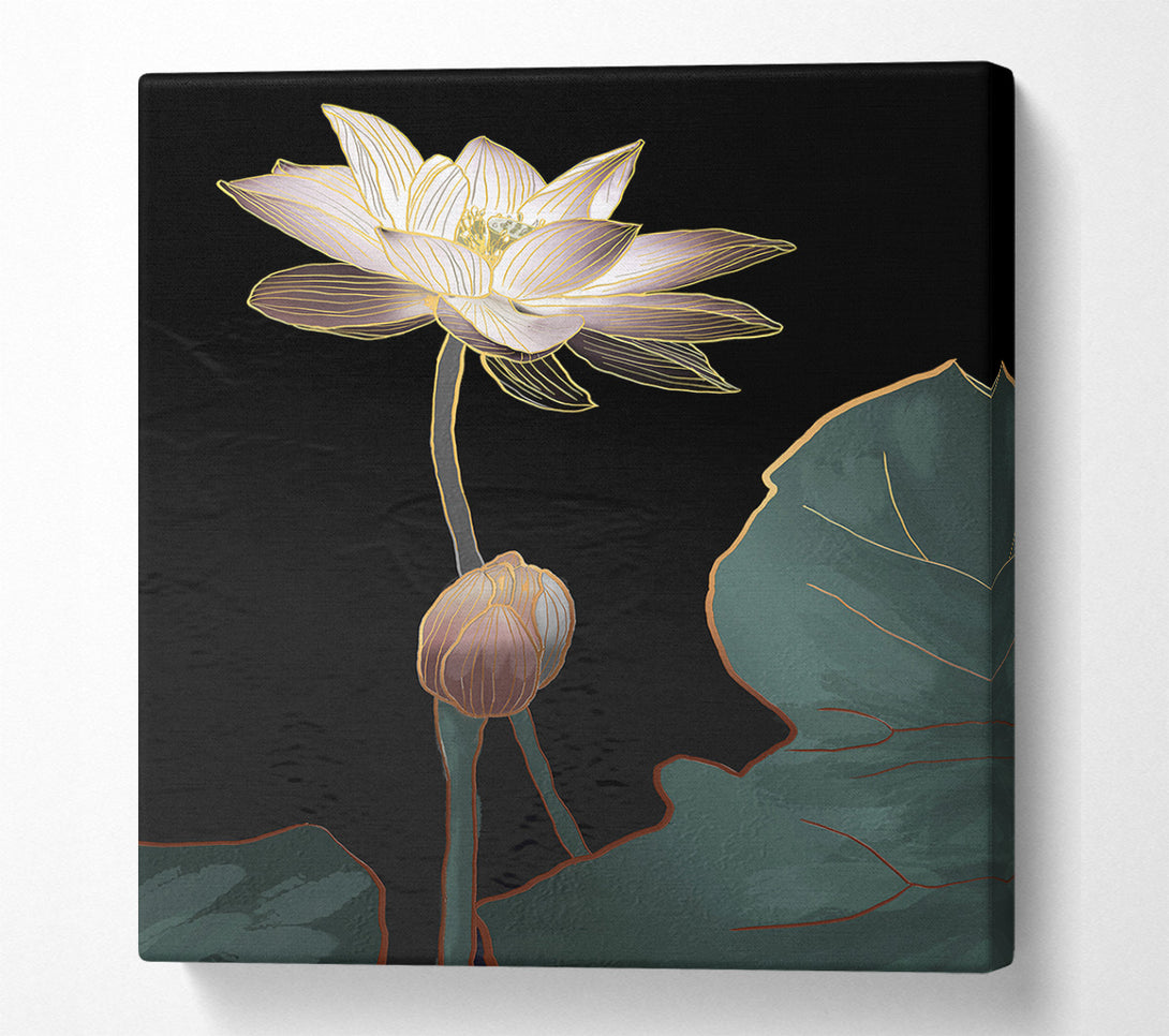  A Canvas Print of Black And Turquoise Canvas Art