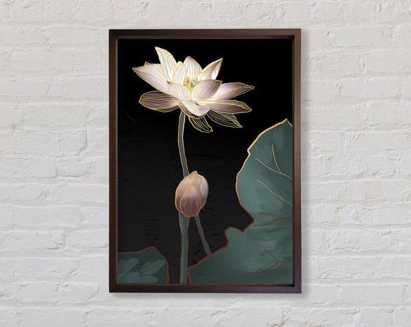 Walnut And Turquoise Framed Print