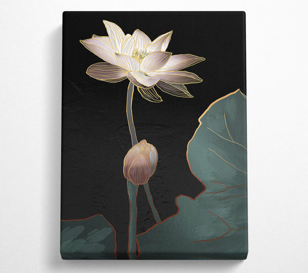 A Canvas Print of Black And Turquoise Canvas Art