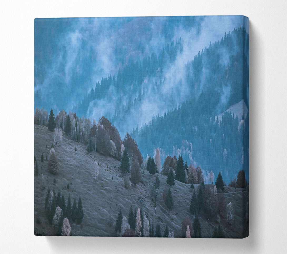  A Canvas Print of Blue Mist Mountains Canvas Print