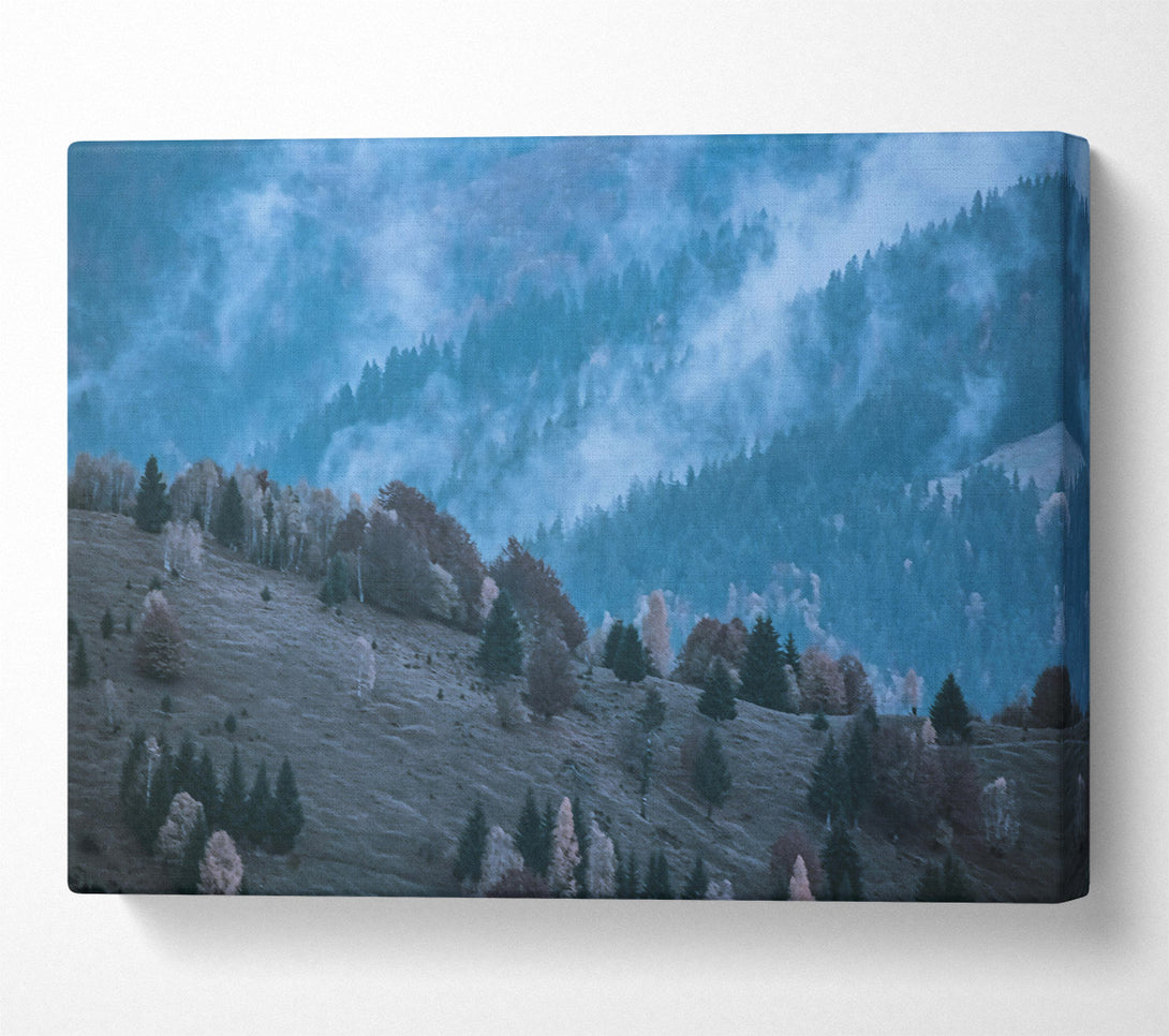  A Canvas Print of Blue Mist Mountains Canvas Print