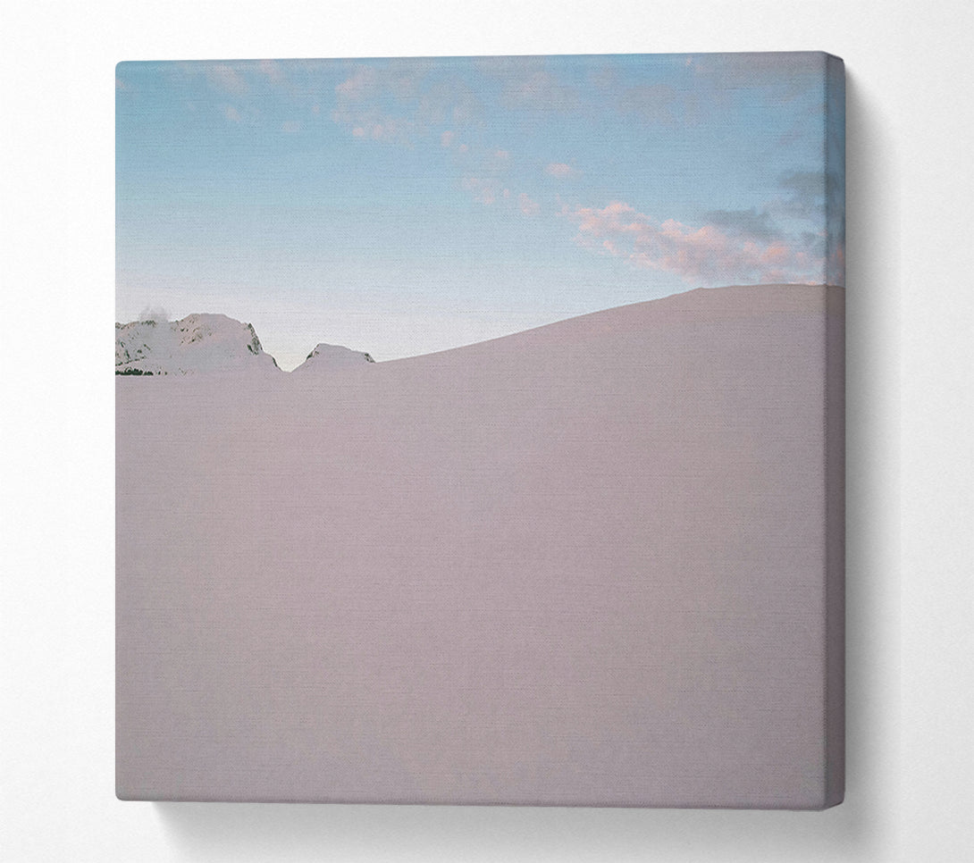  A Canvas Print of Pale Pink Peaks Canvas Wall Art