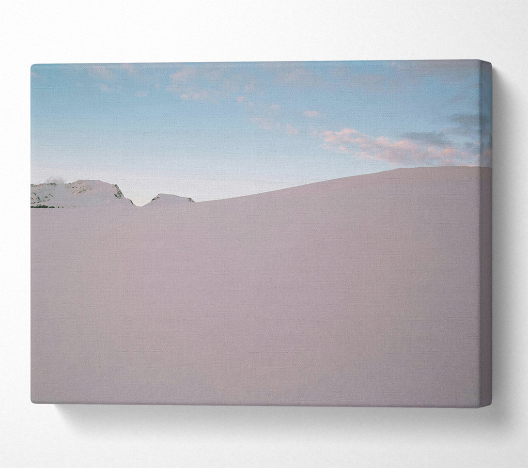  A Canvas Print of Pale Pink Peaks Canvas Wall Art