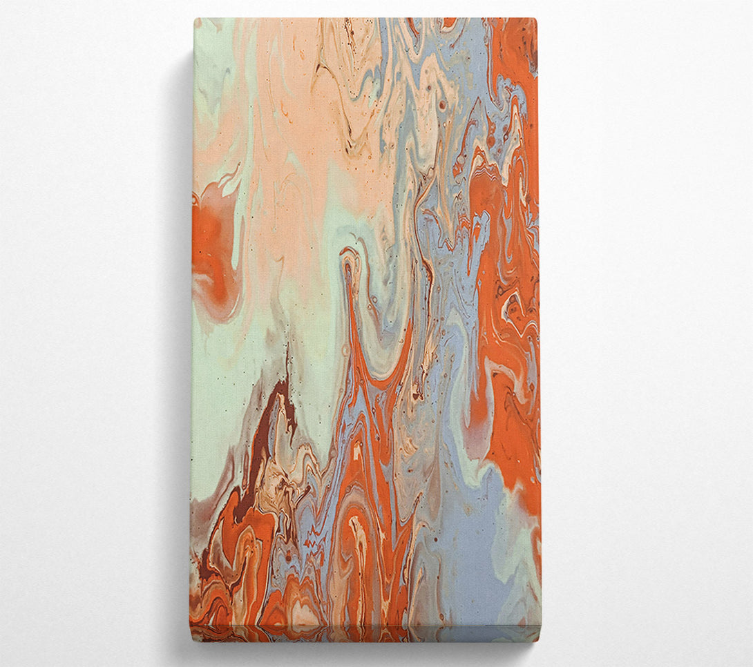  A Canvas Print of Orange Swirl Abstract Canvas Print