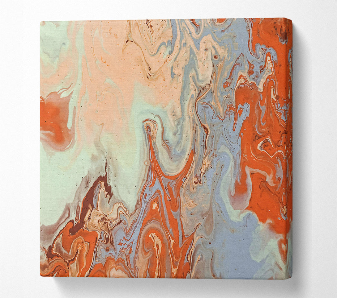  A Canvas Print of Orange Swirl Abstract Canvas Print