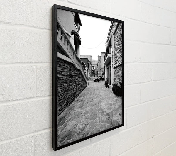 Black And White City Scene