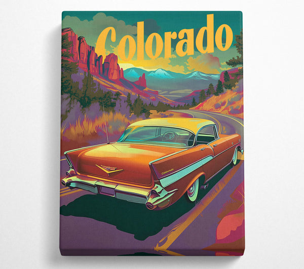  A Canvas Print of Orange Colorado Cruiser Canvas Art