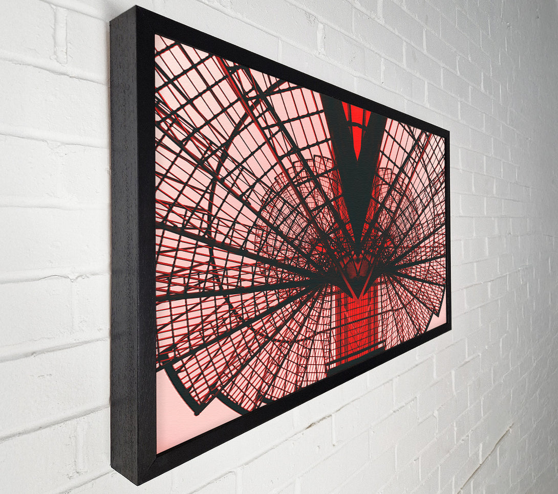  A Canvas Print of Crimson Stairway Ascent Canvas Print