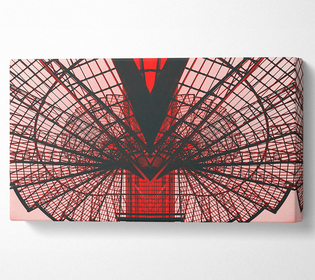  A Canvas Print of Crimson Stairway Ascent Canvas Print