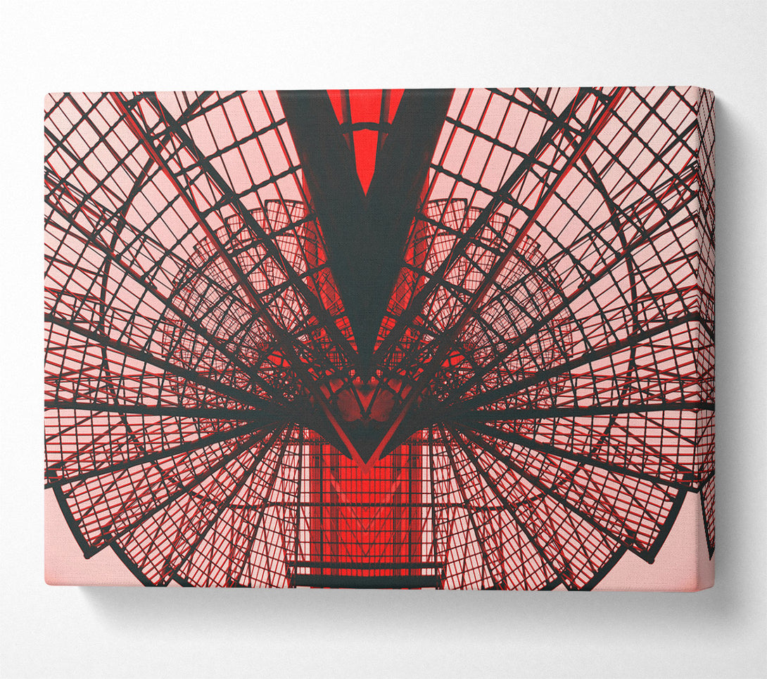  A Canvas Print of Crimson Stairway Ascent Canvas Print