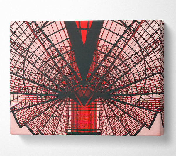  A Canvas Print of Crimson Stairway Ascent Canvas Print