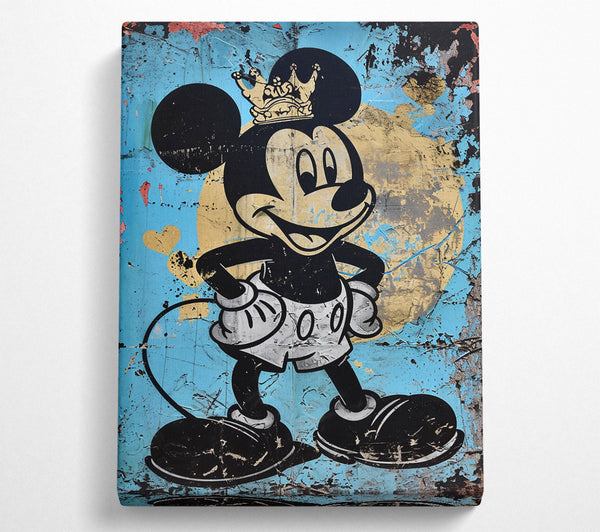  A Canvas Print of Blue King Mickey Canvas Print