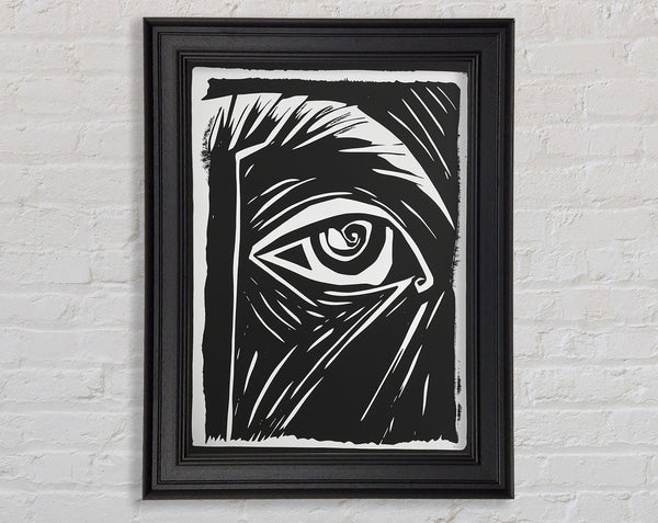 Black And White Eye Framed Print