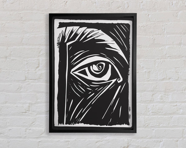 Black And White Eye Framed Print