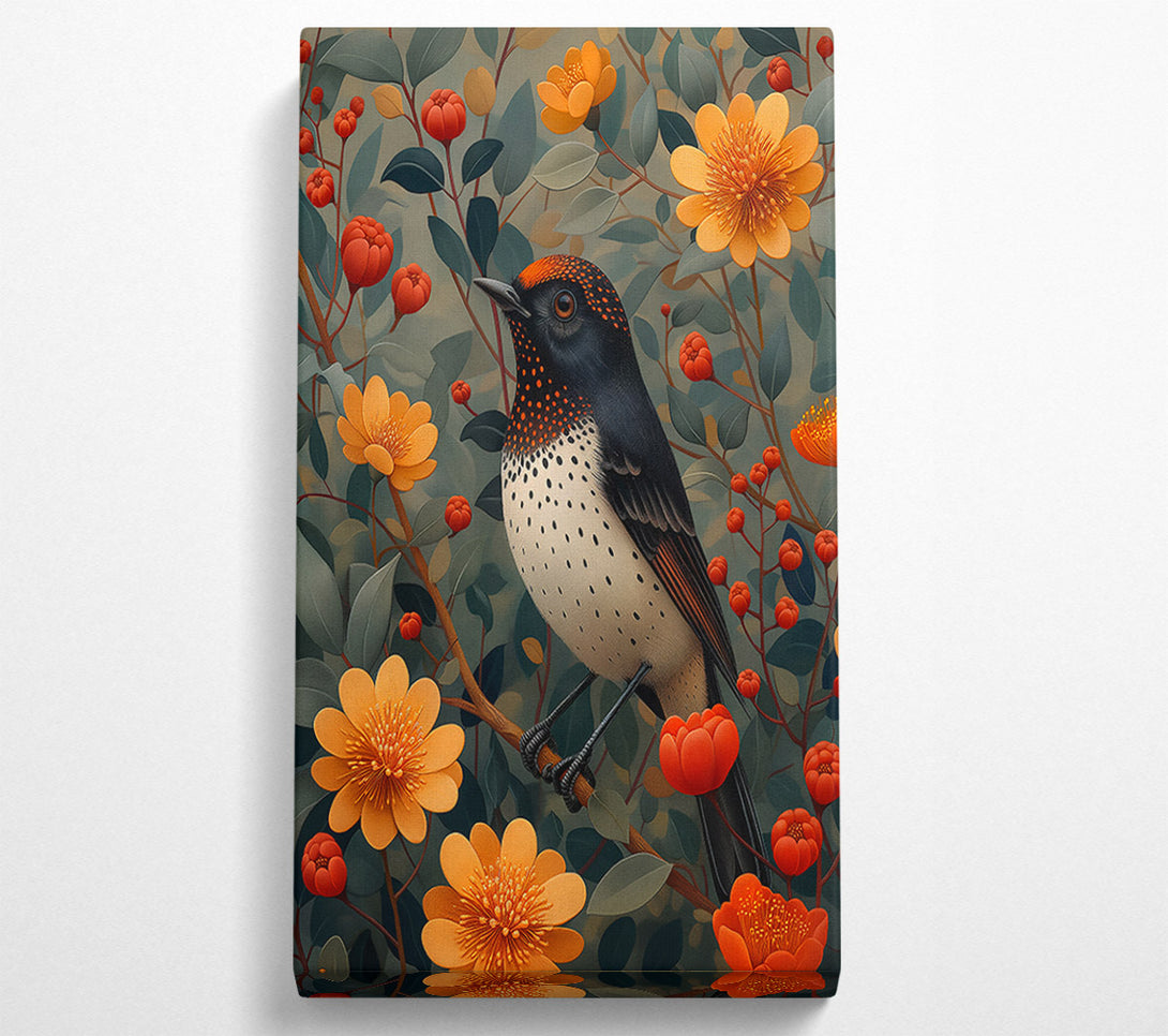  A Canvas Print of Orange Spotted Songbird Canvas Print