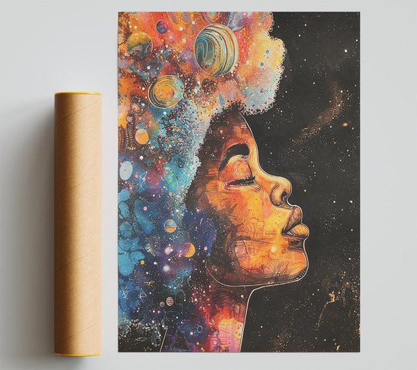 Golden Cosmic Dreams Print