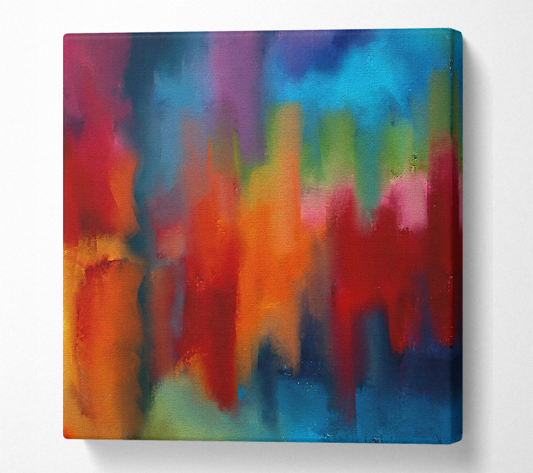  A Canvas Print of Crimson Cityscape Dreams Canvas Wall Art