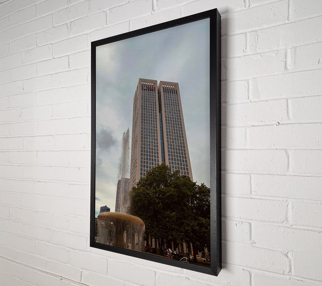  A Canvas Print of Beige Tower Fountain Canvas Print