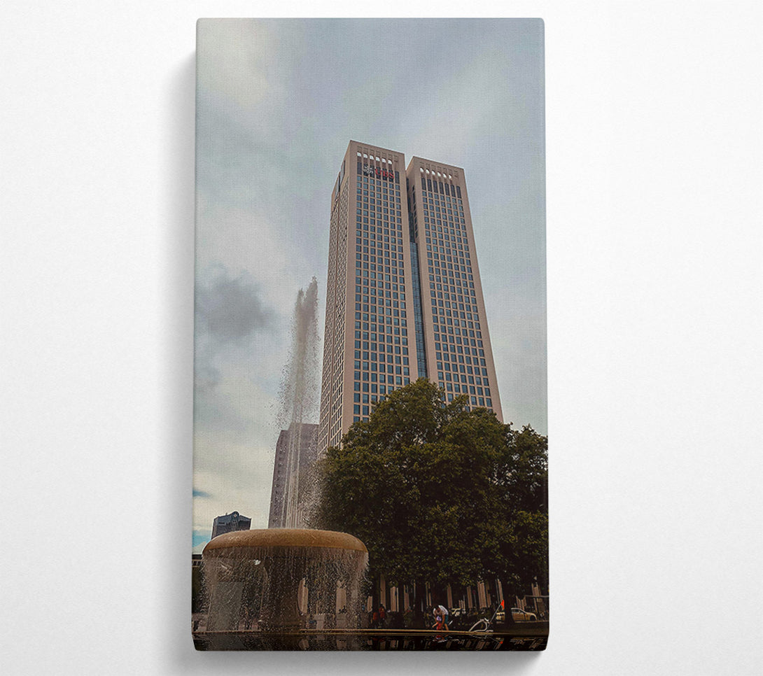  A Canvas Print of Beige Tower Fountain Canvas Print