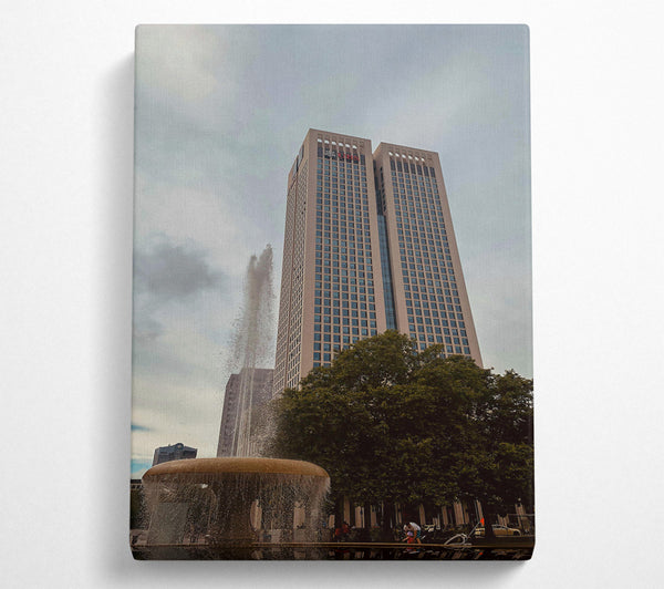  A Canvas Print of Beige Tower Fountain Canvas Print