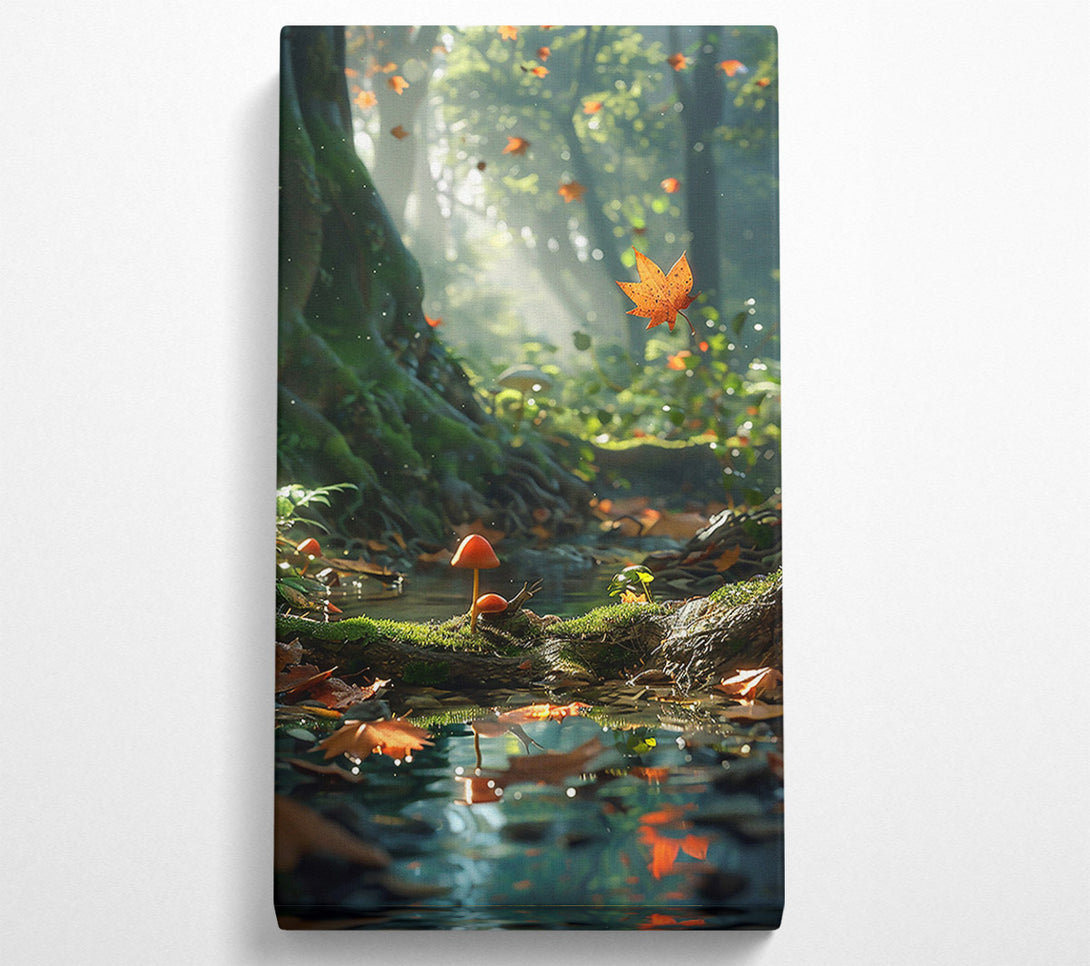  A Canvas Print of Orange Fall Stream Canvas Wall Art
