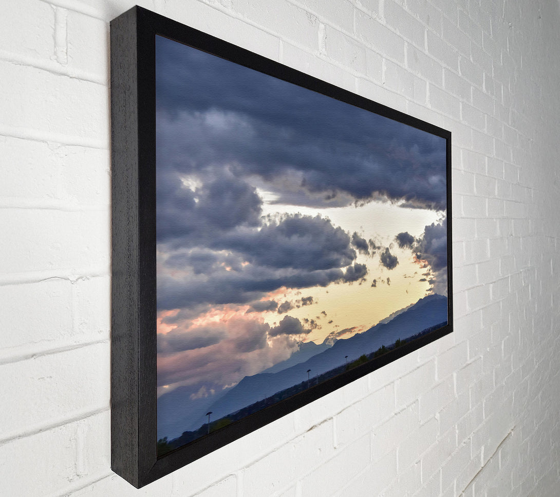  A Canvas Print of Grey Clouds Over Sunset Canvas Art
