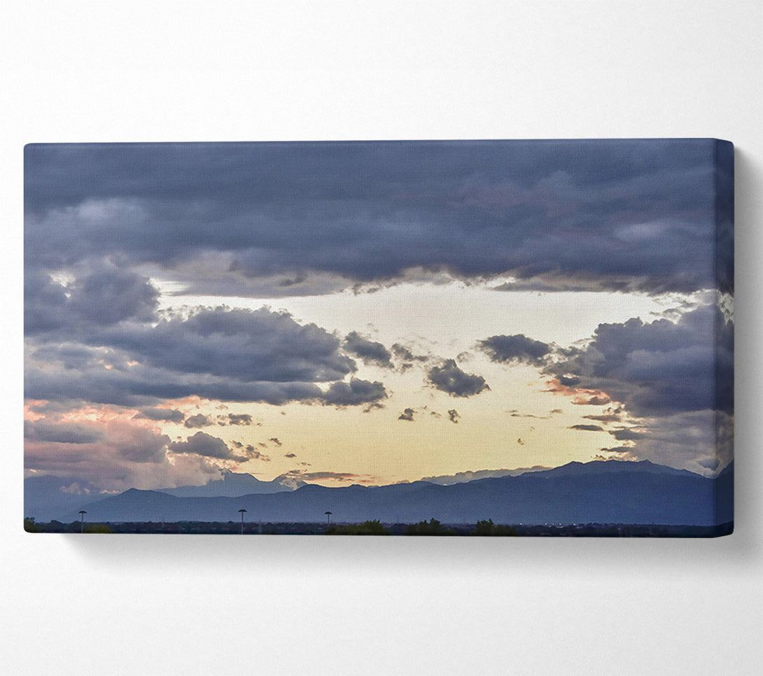  A Canvas Print of Grey Clouds Over Sunset Canvas Art