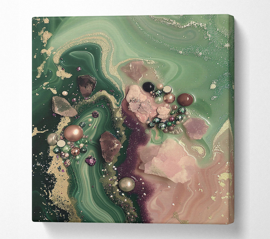  A Canvas Print of Emerald Crystal Dreams Canvas Wall Art