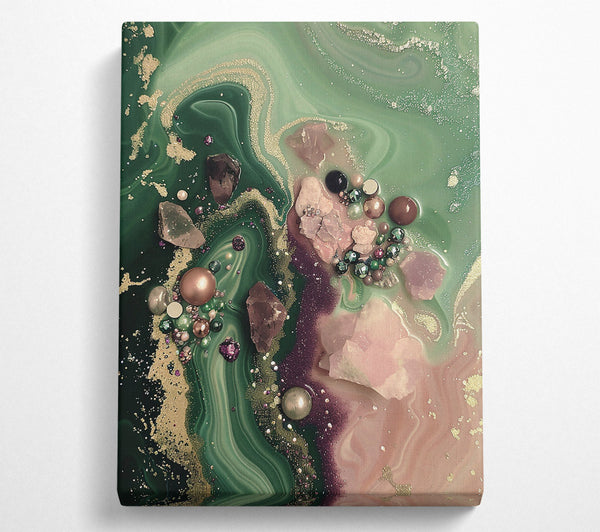  A Canvas Print of Emerald Crystal Dreams Canvas Wall Art
