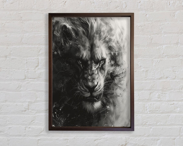 Walnut And Walnut Lion Fierce Framed Print