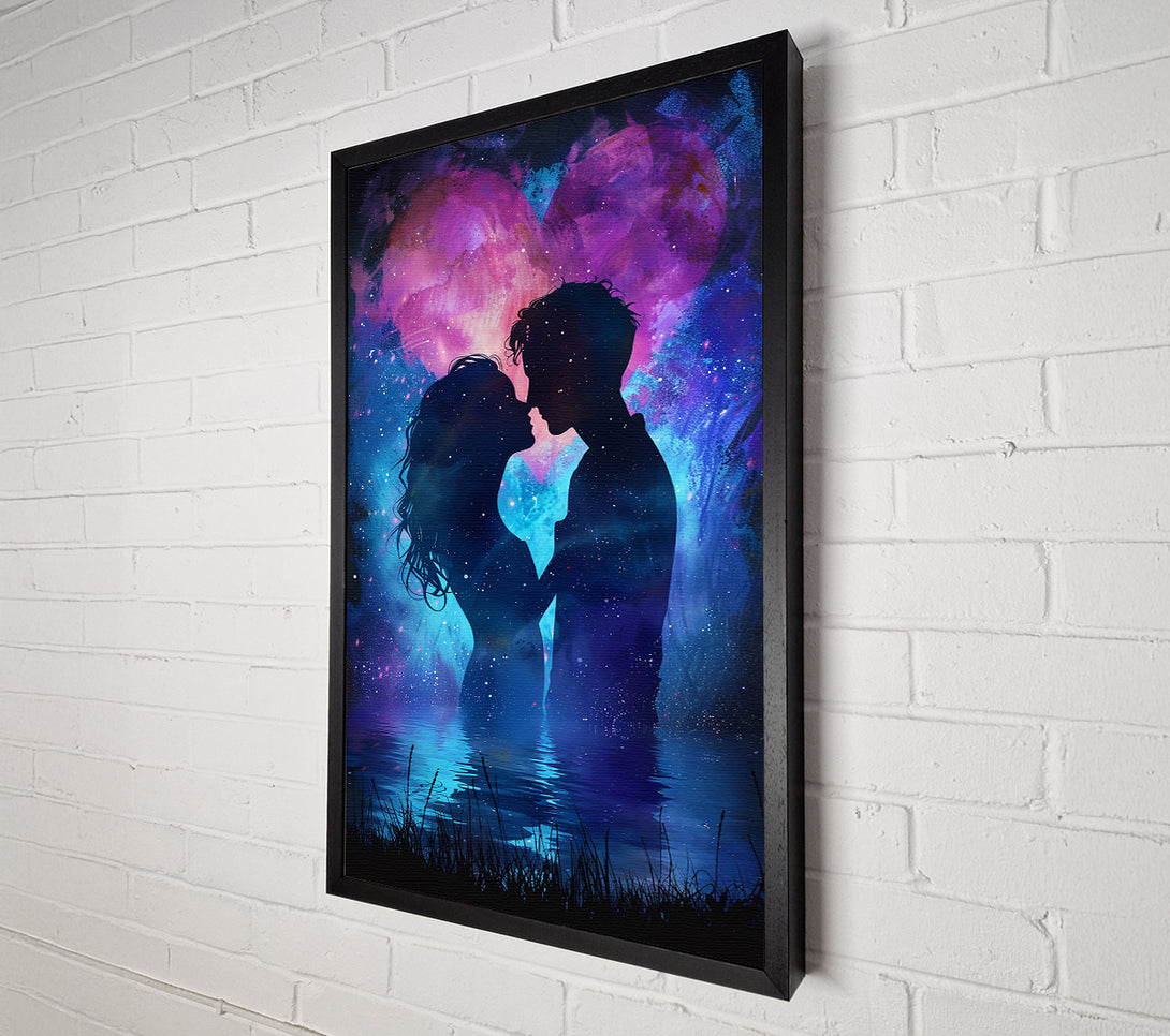  A Canvas Print of Blue Galactic Embrace Canvas Print
