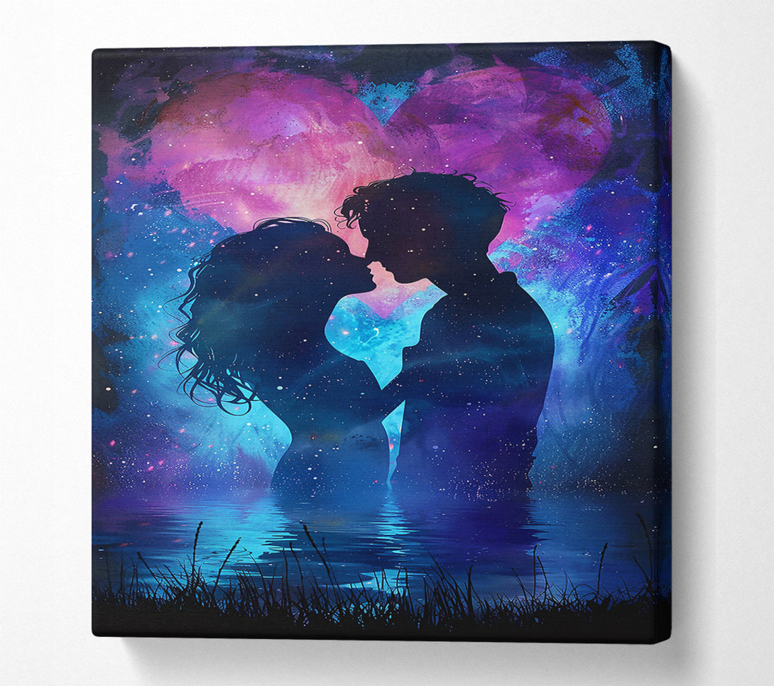  A Canvas Print of Blue Galactic Embrace Canvas Print